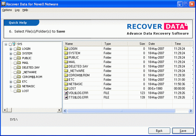 Novell Netware Volume Recovery