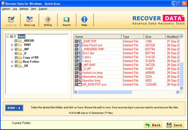 Deleted Folder Recovery